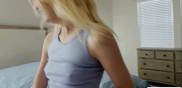  Hot blonde stepsis Kate Bloom cleaning house and sucking stepbrothers dick